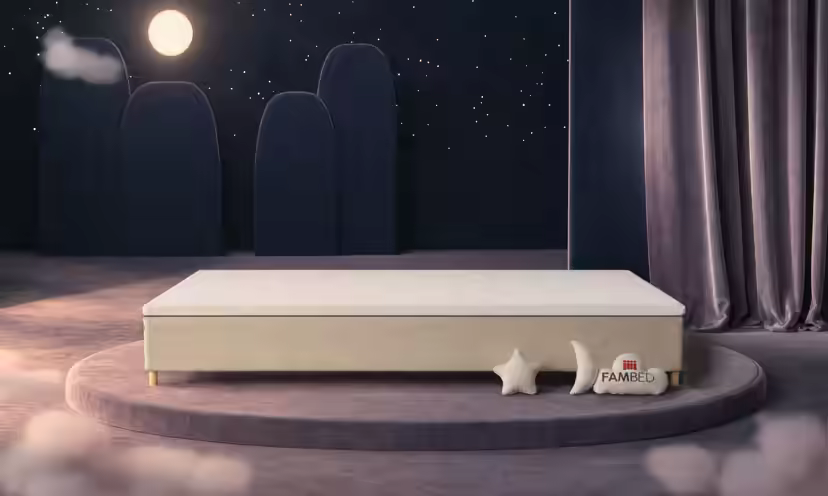 FAMBED familjesäng i beige, 360 × 210 cm, utan sänggavel