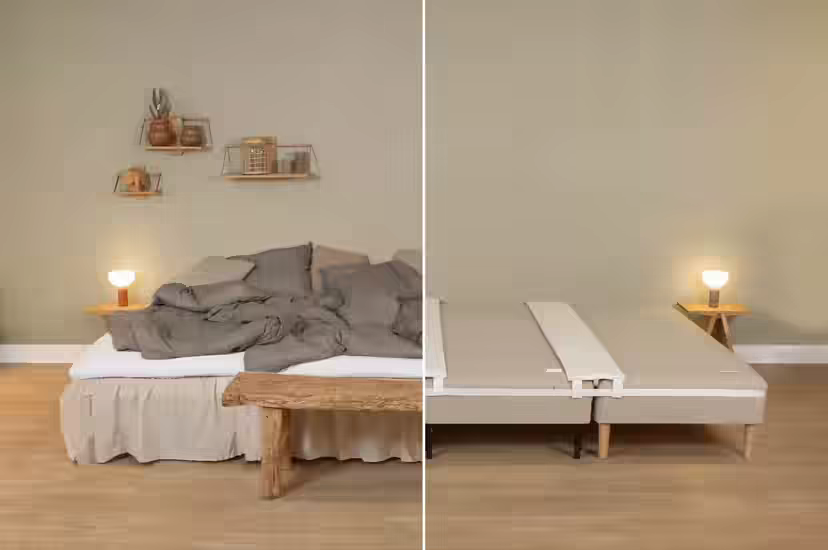 Video: en vanlig säng breddas med FAMBED® DIY-kit, före och efter