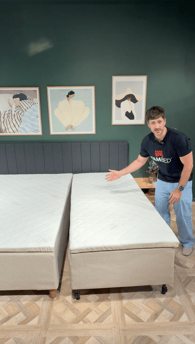 Saltea cu cadru FAMBED pentru kitul de asamblare pe cont propriu 80 × 210 cm · Fast · Fără picioare